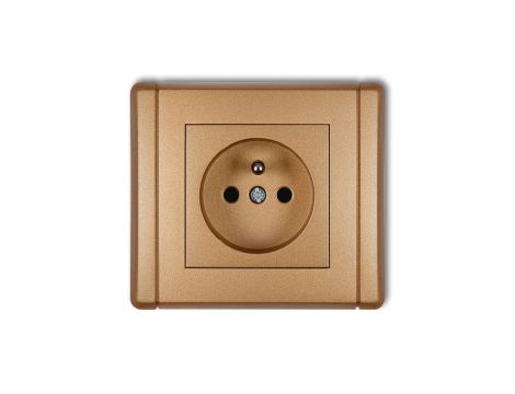 FLEXI Gniazdo pojedyncze z/u 2P+Z złoty metalik 8FGP-1zp