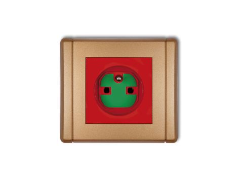 FLEXI Gniazdo pojedyncze z/u DATA z kluczem czerwony 8FGZK