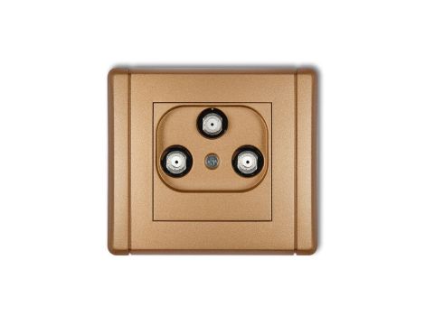 FLEXI Gniazdo multimedialne 3F DATA (Vectra) złoty metalik 8FGMV