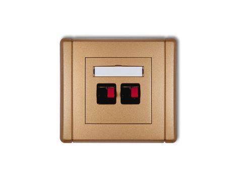 FLEXI Gniazdo głośnikowe podwójne złoty metalik 8FGG-2