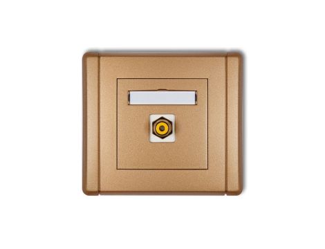 FLEXI Gniazdo pojedyncze RCA (typu cinch - żółty, pozłacane) złoty metalik 8FGRCA-1