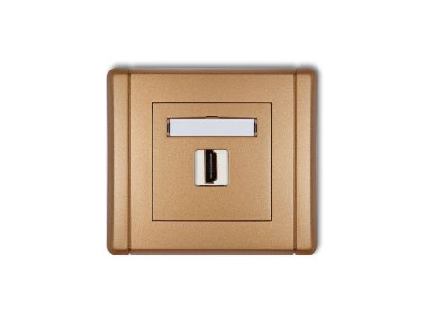 FLEXI Gniazdo pojedyncze HDMI złoty metalik 8FHDMI-1