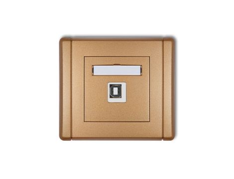 FLEXI Gniazdo pojedyncze USB-AB złoty metalik 8FGUSB-3