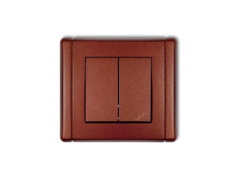 FLEXI Łącznik jednobiegunowy ze schodowym (osobne zasilanie) brązowy metalik 9FWP-10.2