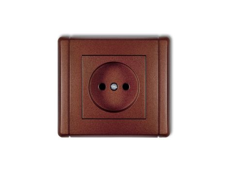 FLEXI Gniazdo pojedyncze b/u brązowy metalik 9FGP-1p