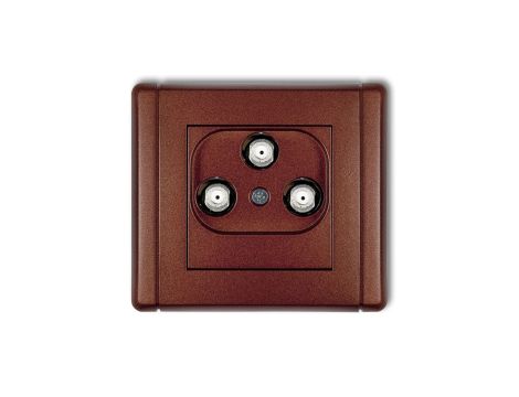 FLEXI Gniazdo multimedialne 3F DATA (UPC) brązowy metalik 9FGMU