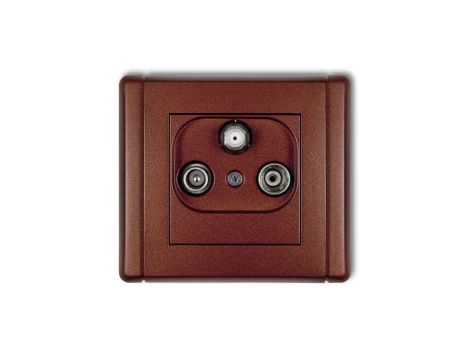 FLEXI Gniazdo antenowe RTV-SAT końcowe (2 wejścia antenowe) brązowy metalik 9FGST