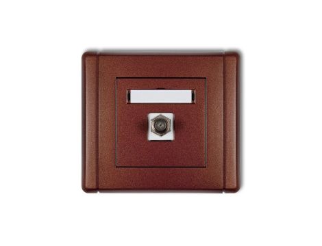 FLEXI Gniazdo antenowe pojedyncze typu F (SAT) pozłacane brązowy metalik 9FGF-1.1