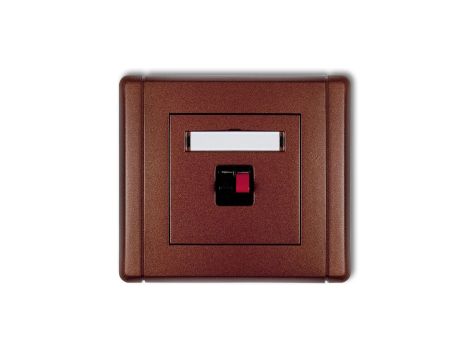 FLEXI Gniazdo głośnikowe pojedyncze brązowy metalik 9FGG-1