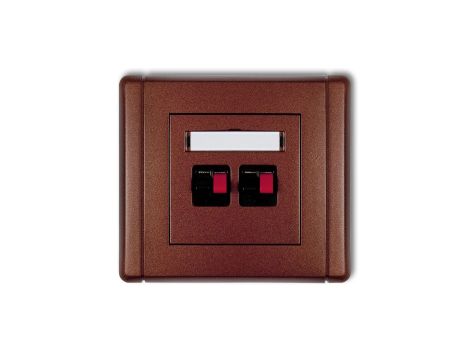 FLEXI Gniazdo głośnikowe podwójne brązowy metalik 9FGG-2