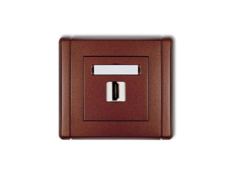 FLEXI Gniazdo pojedyncze HDMI brązowy metalik 9FHDMI-1