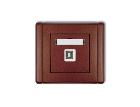 FLEXI Gniazdo pojedyncze USB-AB brązowy metalik 9FGUSB-3