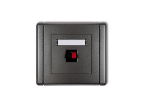 FLEXI Gniazdo głośnikowe pojedyncze grafitowy 11FGG-1