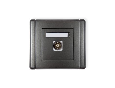 FLEXI Gniazdo pojedyncze BNC grafitowy 11FGBNC-1