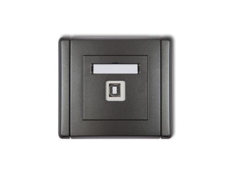 FLEXI Gniazdo pojedyncze USB-AB grafitowy 11FGUSB-3