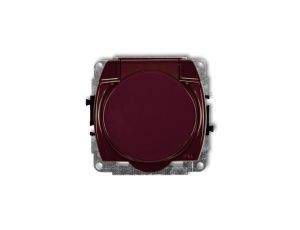 TREND Gniazdo bryzgoszczelne z/u (klapka brązowa) brązowy 4GPB-1zp