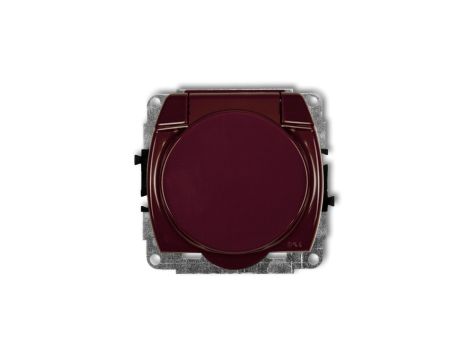 TREND Gniazdo bryzgoszczelne z/u SCHUKO (klapka brązowa) brązowy 4GPB-1sp