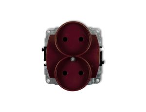 TREND Gniazdo podwójne b/u brązowy 4GPR-2p