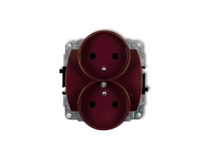 TREND Gniazdo podwójne z/u brązowy 4GPR-2zp