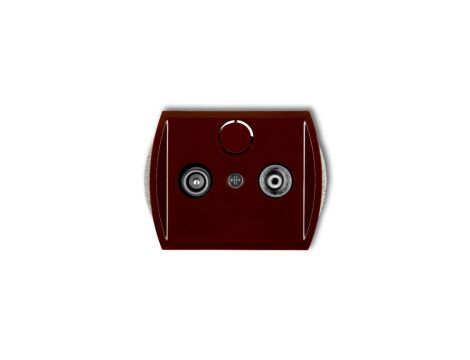 TREND Gniazdo antenowe RTV przelotowe 9dB brązowy 4G9P