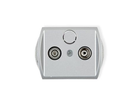 TREND Gniazdo antenowe RTV przelotowe 9dB srebrny 5G9P