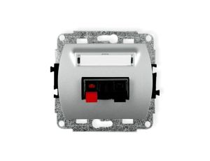 TREND Gniazdo głośnikowe pojedyncze srebrny 5GG-1