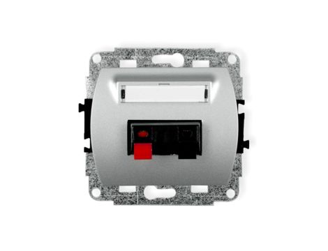 TREND Gniazdo głośnikowe pojedyncze srebrny 5GG-1