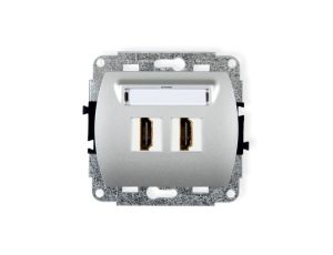 TREND Gniazdo podwójne HDMI srebrny 5HDMI-2