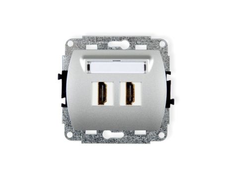 TREND Gniazdo podwójne HDMI srebrny 5HDMI-2
