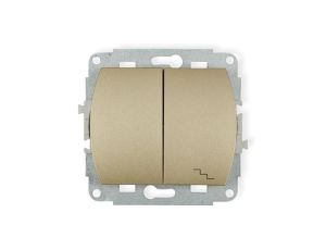 TREND Łącznik jednobiegunowy ze schodowym złoty 6WP-10