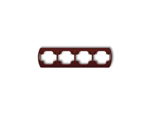 TREND Ramka pozioma poczwórna brązowy 4RH-4