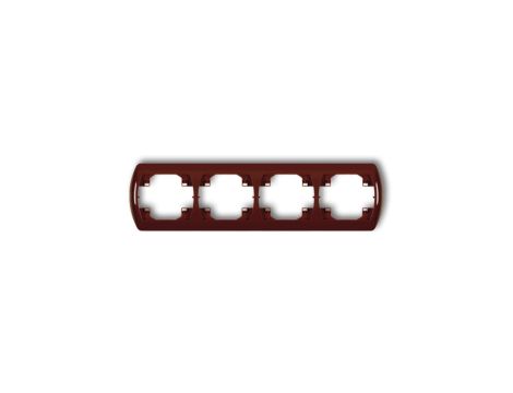 TREND Ramka pozioma poczwórna brązowy 4RH-4