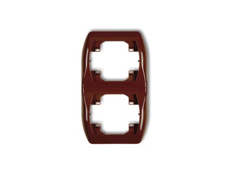 TREND Ramka pionowa podwójna brązowy 4RV-2