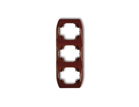 TREND Ramka pionowa potrójna brązowy 4RV-3