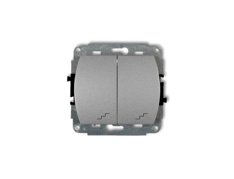 TREND Łącznik podwójny schodowy srebrny metalik 7WP-33