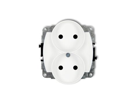 TREND Gniazdo podwójne b/u biały GPR-2p