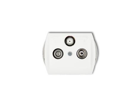 TREND Gniazdo antenowe RTV-SAT przelotowe 10dB biały GSP