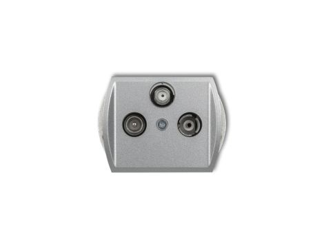 TREND Gniazdo antenowe RTV-SAT końcowe (2 wejścia antenowe) srebrny metalik 7GST