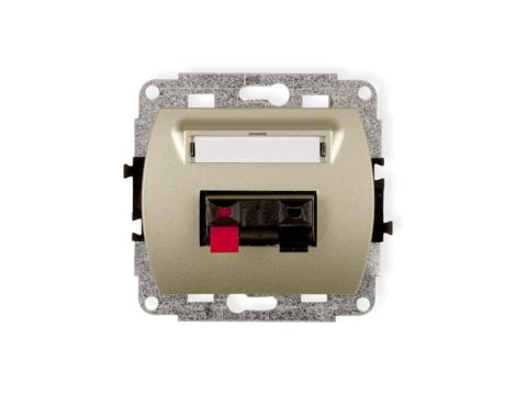 TREND Gniazdo głośnikowe pojedyncze złoty 6GG-1