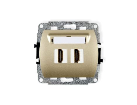 TREND Gniazdo podwójne HDMI złoty 6HDMI-2
