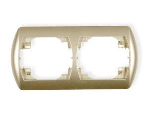 TREND Ramka pozioma podwójna złoty 6RH-2