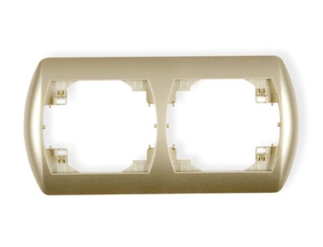 TREND Ramka pozioma podwójna złoty 6RH-2