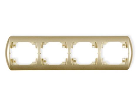TREND Ramka pozioma poczwórna złoty 6RH-4
