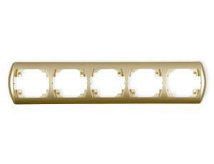 TREND Ramka pozioma pięciokrotna złoty 6RH-5