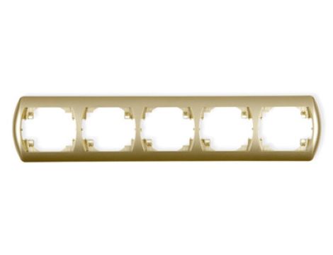 TREND Ramka pozioma pięciokrotna złoty 6RH-5