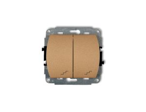 TREND Łącznik podwójny schodowy złoty metalik 8WP-33