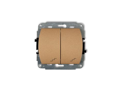 TREND Łącznik podwójny schodowy złoty metalik 8WP-33