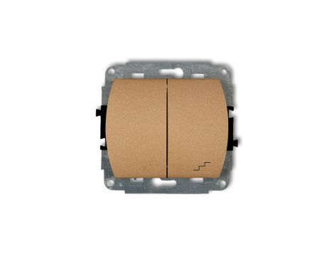 TREND Łącznik jednobiegunowy ze schodowym złoty metalik 8WP-10