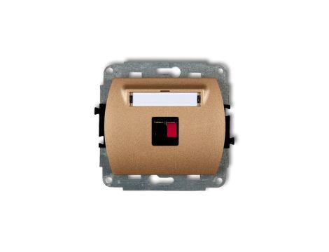 TREND Gniazdo głośnikowe pojedyncze złoty metalik 8GG-1