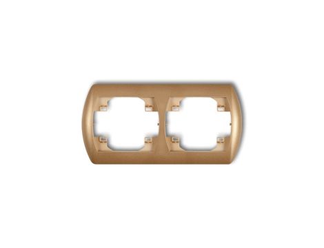 TREND Ramka pozioma podwójna złoty metalik 8RH-2